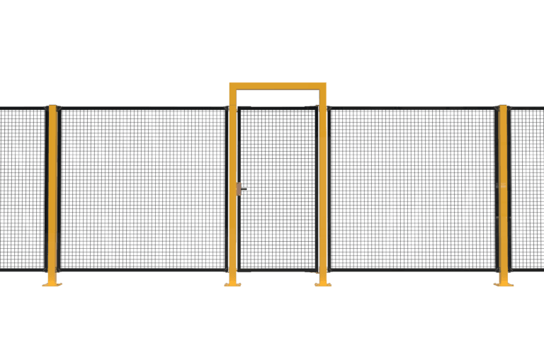 Example run of machine guarding fencing
